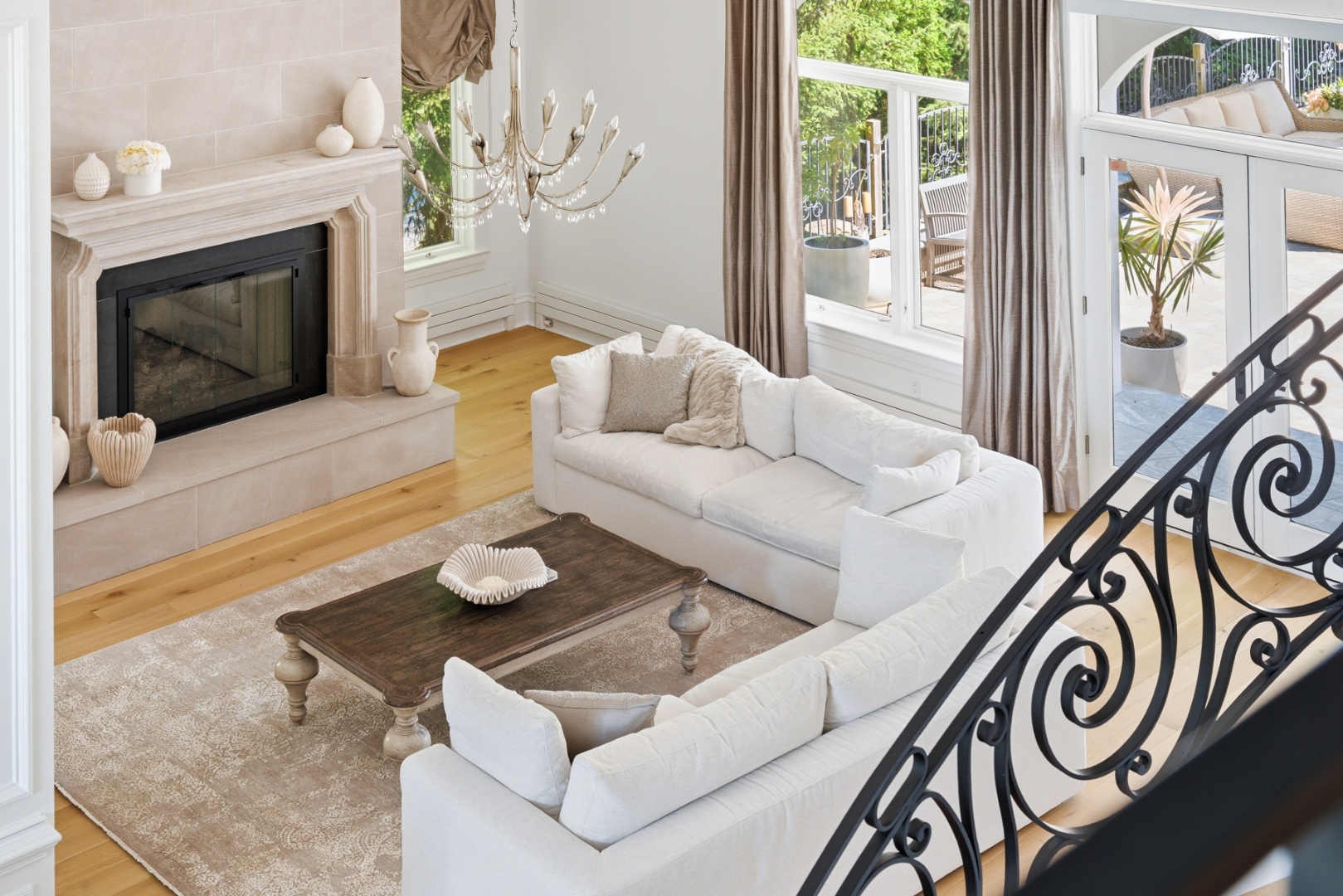 Living room — fireplace and millwork detail